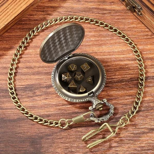 Metalhalskæde D20 Terningæske til Mini Terningsæt - Magician's Stash