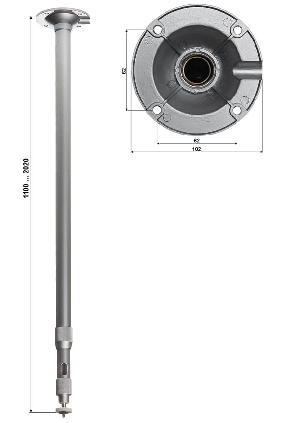 TELESKOPISK KAMERATAKFÄSTE BR-100X200