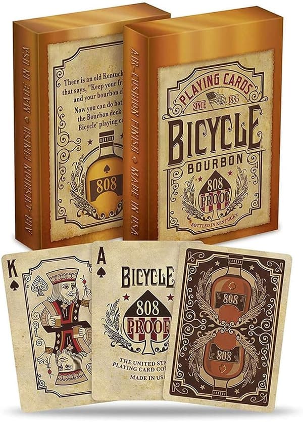BICYCLE BOURBON -pelikortit, 1 pakkaa, puulaatikossa
