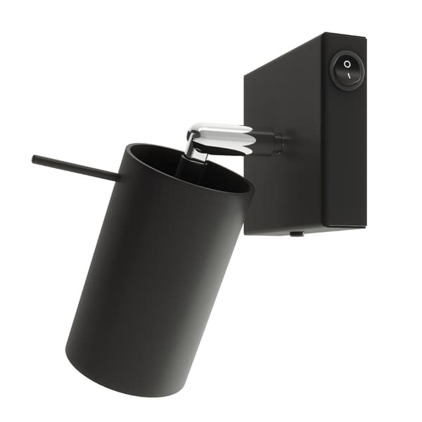 VÆGLAMPE RING 1 GU10 SORT SOLLUX SL.1049