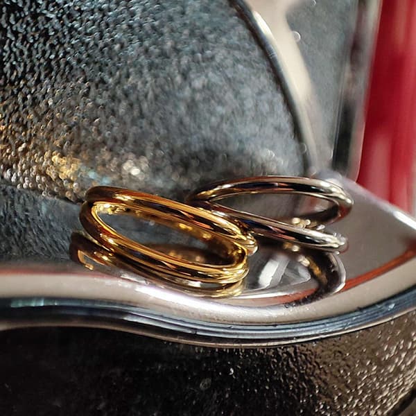 Titan dubbelklickring - guld - TK-006 1.2/8