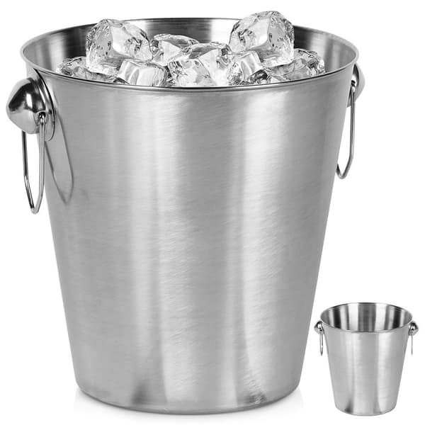Stålhink för is 4,6 liter
