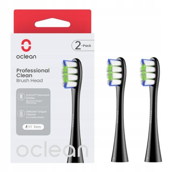 OCLEAN Professional Clean P1C5 B02 Sorte tandbørstehoveder 2 stk.