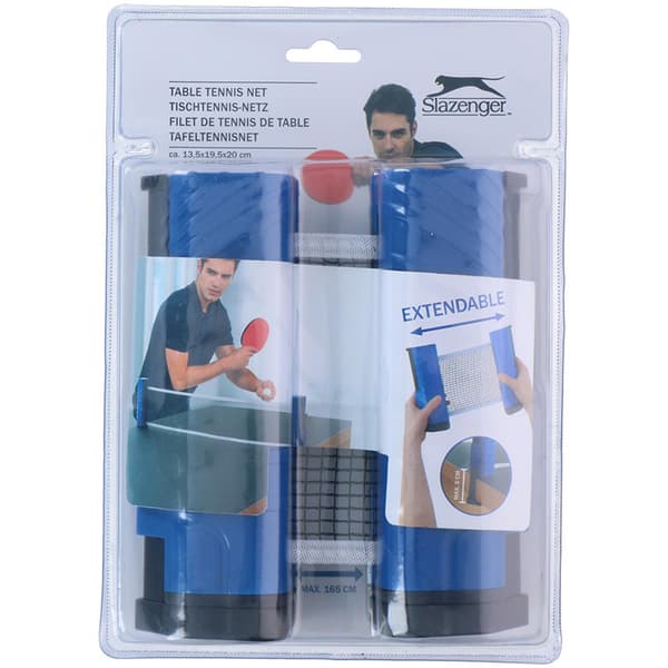 Slazenger - Justerbart Bordtennisnet (Blå/Sort)