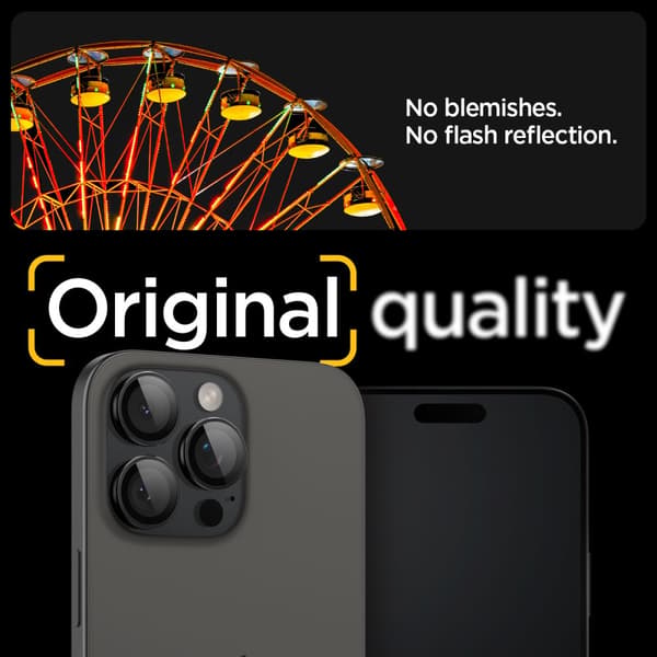 SPIGEN OPTIK PRO GLAS.TR EZ FIT KAMERASKYDD 2-PACK IPHONE 14 PRO / PRO MAX / 15 PRO / PRO MAX / 16 PRO / PRO MAX SVART
