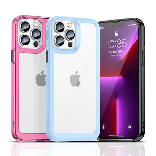 Outer Space-cover til iPhone 12 Pro Max - Hårdt cover med gelramme - Blå