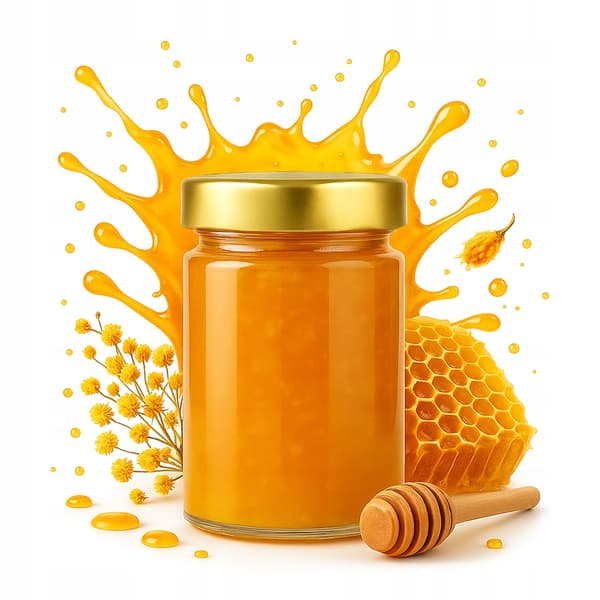 5x dekorative glaskrukker aria 245 ml til marmelade, honning og syltetøj