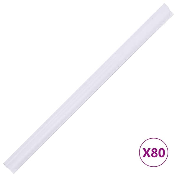 vidaXL Staketskydd, 4 st, PVC, 35x0,19 m, Vit