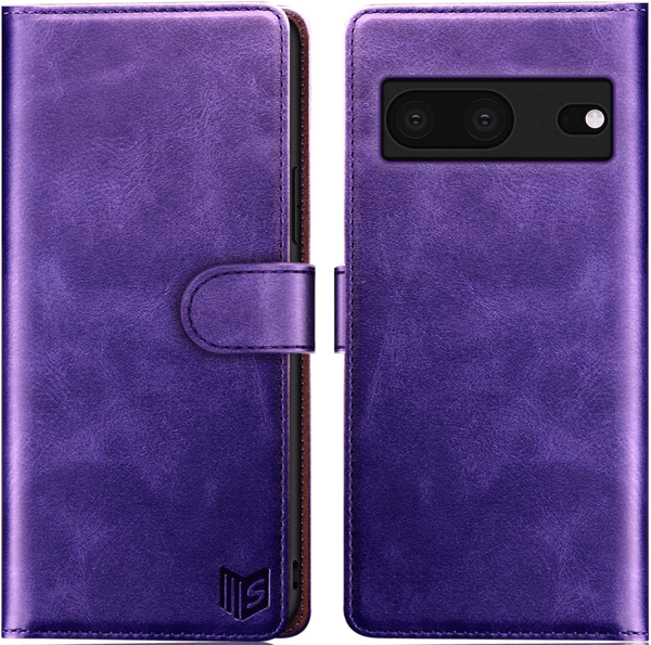 GOOGLE PIXEL 7 LILLA LÆDERFLIPETUG GQML3 GVU6C