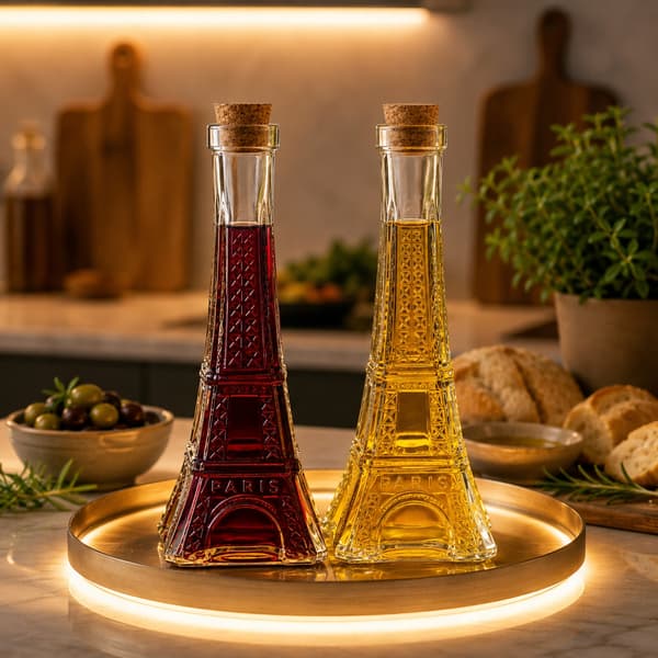 5x Paris Tower glasflaska 200ml för alkohol vin bröllopspresent