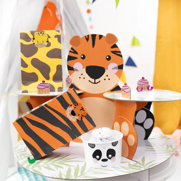 Papirposer til slik Zoo ANIMALS 4 stk.