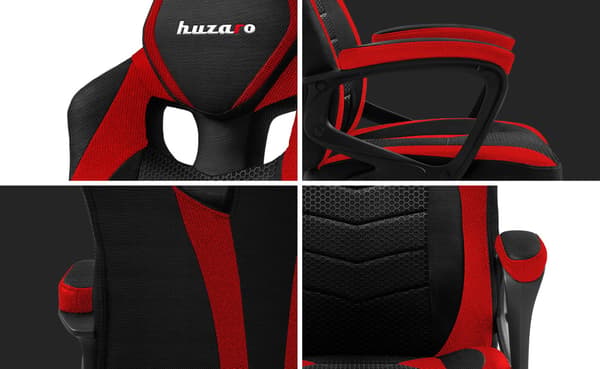 Huzaro FORCE 2.5 Gamingstol i röd nät