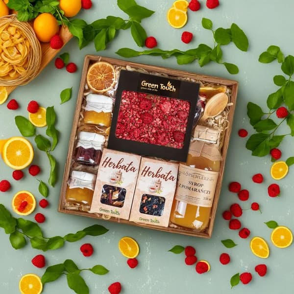 presentkorg teuppsättning sylt choklad present marmelad honung