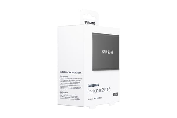 Samsung SSD T7 Portable 1 TB Grå Extern Hårddisk, MU-PC1T/WW