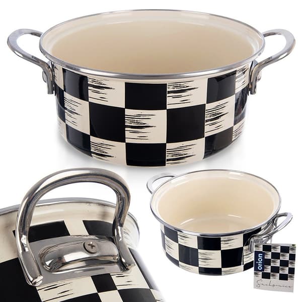 Schachownica emaljerad gryta 20 cm, 2,2 l
