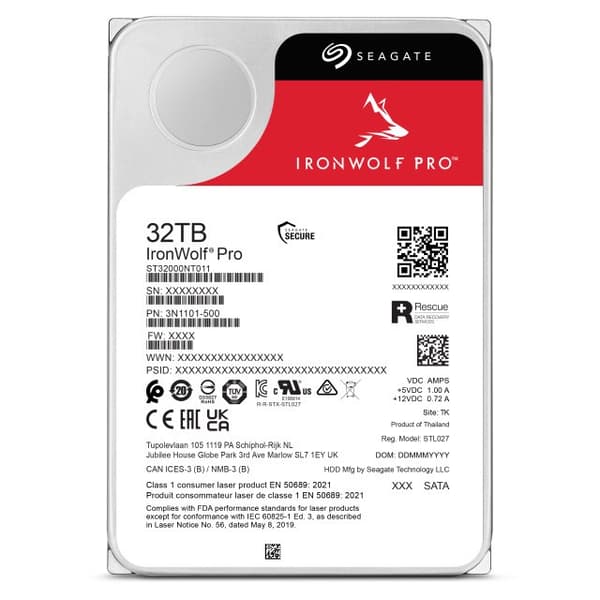 Hårddisk Seagate IronWolf Pro 32TB SATA ST32000NT000