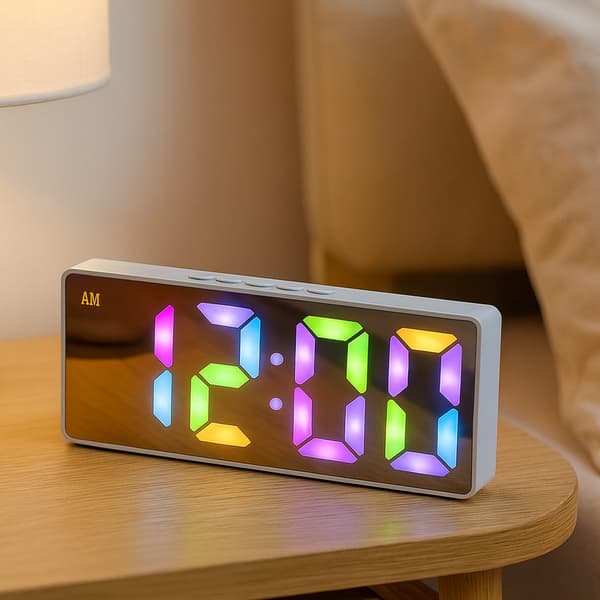 Digital RGB LED vækkeur - DAC8 - Hvid