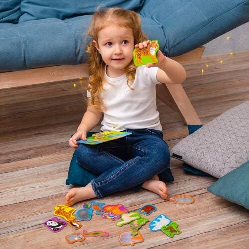 Magnetiskt zoo-set med magnetbräda och pusselbitar