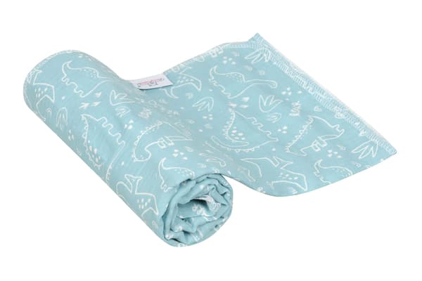 Blöja MUSLIN DESIGN 3-pack 70x80 Blå med Dinosaurier