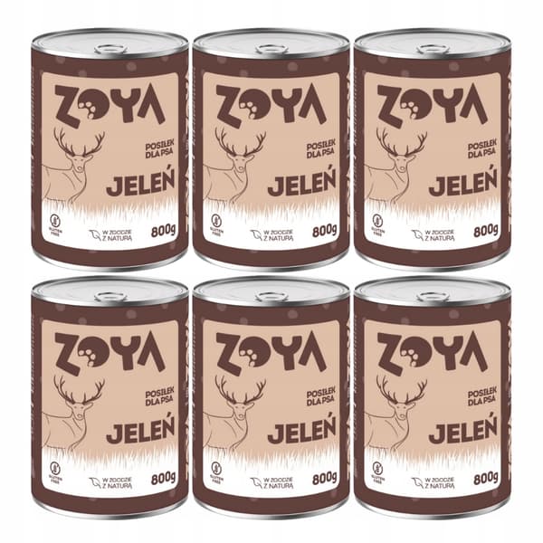 Våtfoder för hundar ZOYA Jeleń 6x800g allergivänligt