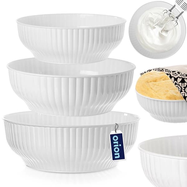 Köksskål plast vit 2,5/4/5 l 3 st