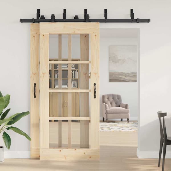 vidaXL monteringssystem til skydedør, 200 cm, stål, sort