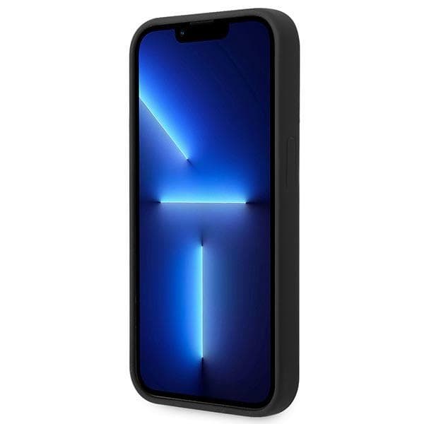 Guess GUHMP14LSBPLK iPhone 14 Pro6,1 sort/sort hårdt cover Silikone Logoplade MagSafe