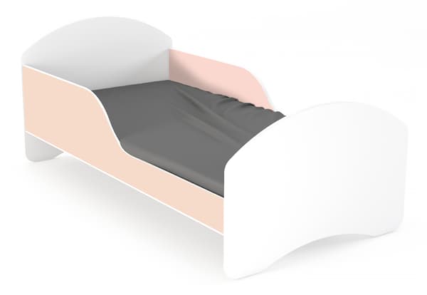 LEO2 barnsäng 160x70 vit och rosa