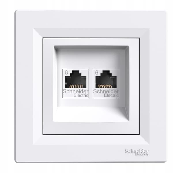 ASFORA HVID COMPUTERSTIK 2X UAE 8 CAT.6 UTP FLAD EPH4800121