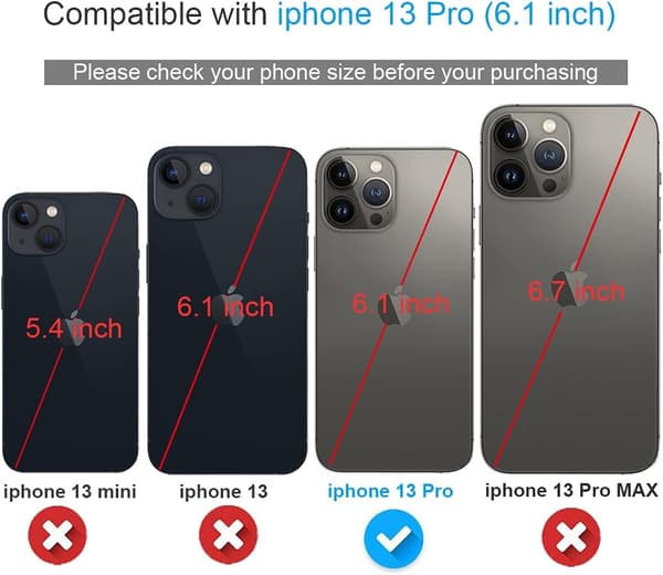 ETUI MED FLAP TIL APPLE IPHONE 13 PRO 6.1" ROSA GRÅ + 2x GLAS