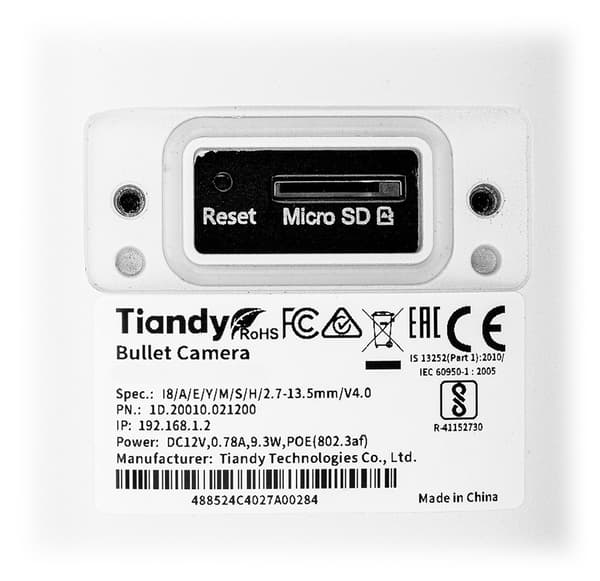 Tiandy TC-C32US IP-kamera 1080p motorzoom 2,7-13,5mm