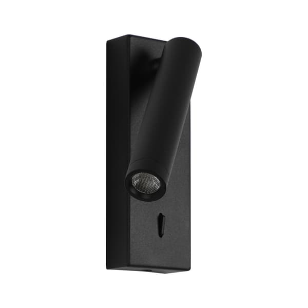 CALI LED VÆGLAMPE SANDBLÆST SORT ITALUX WL-21017-BL