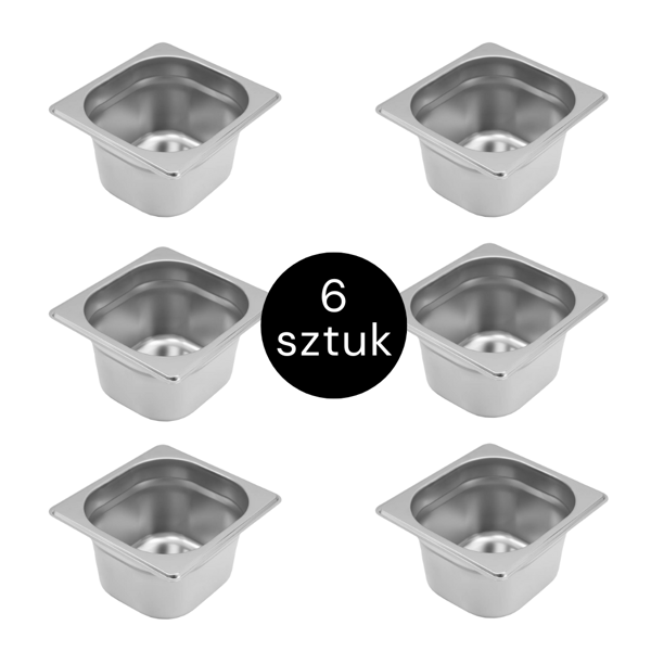 Mega-M GN-behållare 1/6 176x162x100 mm, 6-pack