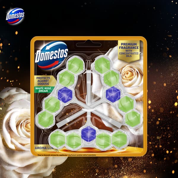 Domestos Aroma Vit Ros Tärning 3x50g