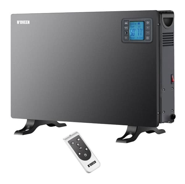 N'OVEEN CH7100 LCD Smart konvektorvarmer, sort, 2000 W