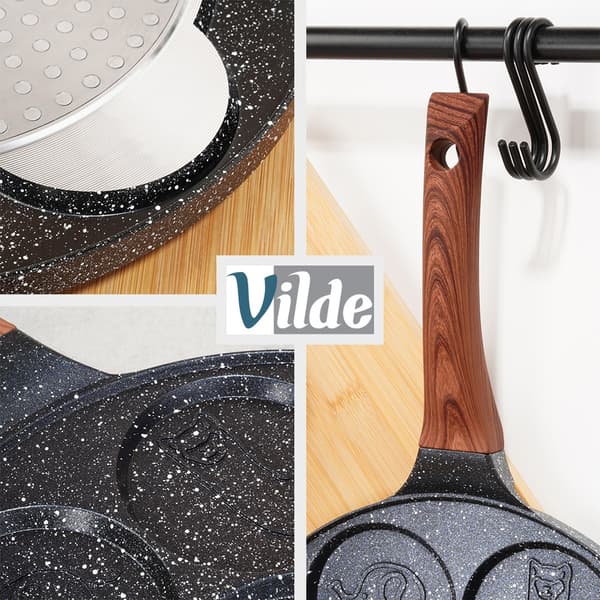 Pande til æg granit 7 huller BLACK&WOOD 26 cm