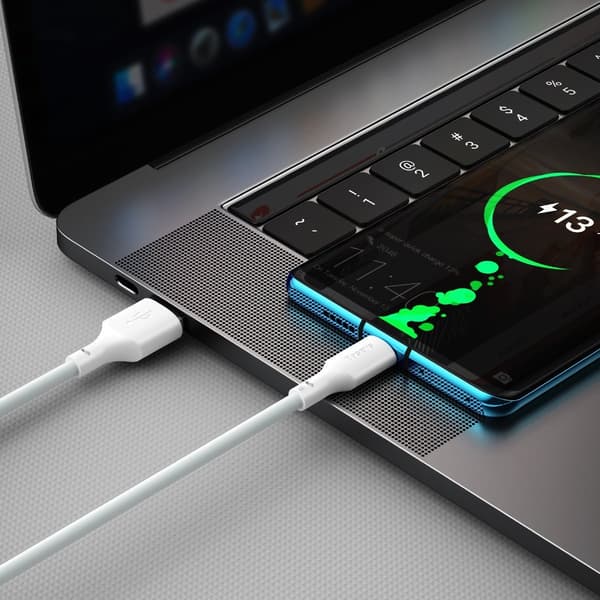 Baseus Simple Wisdom USB-C-kaapeli, 40W, 5A, 1.5m (valkoinen) 2 kpl.