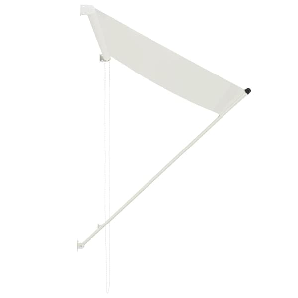 vidaXL Rullmarkis 150 x 150 cm krämfärgad