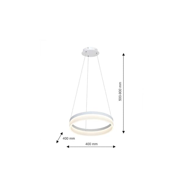 RING LED HÄNGLAMPA VIT MILAGRO ML405