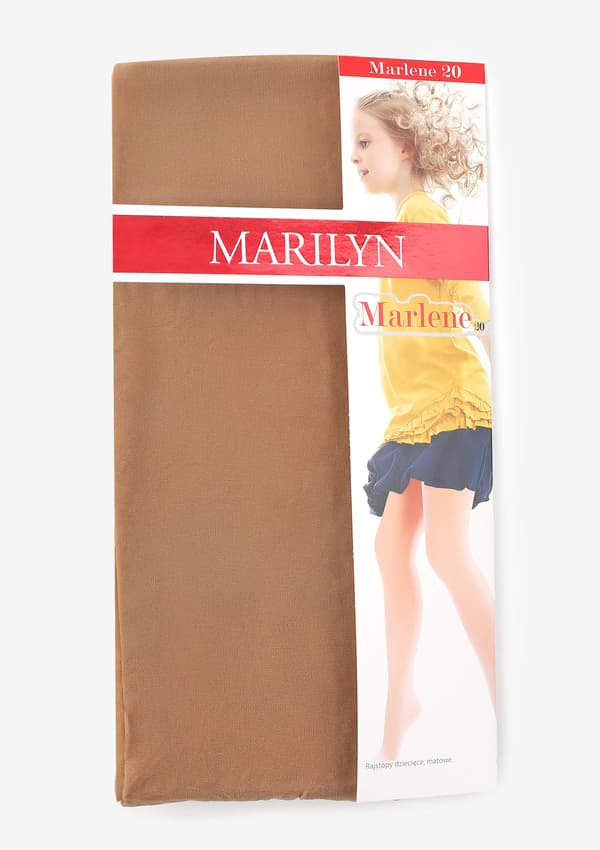 Barnstrumpbyxor beiga släta Marlene 20 Marilyn 128/146