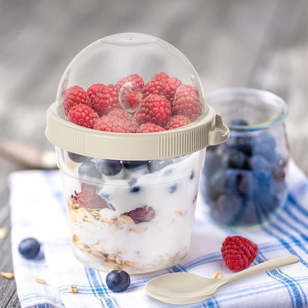Yoghurtkopp med sked, lunchlåda 400 ml