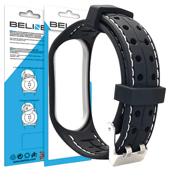 Beline Mi Band 6/5 Smart rem sort/hvid