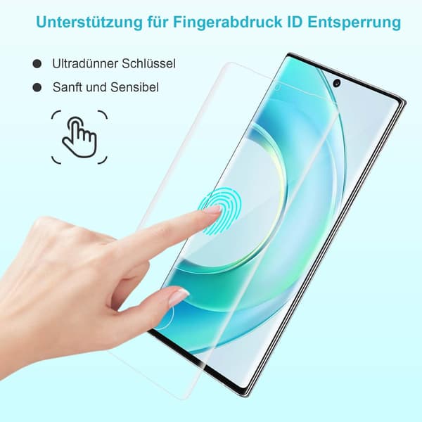 2x 9H HÄRDAT GLAS FÖR SAMSUNG GALAXY NOTE 10+ RUNDADE KANTER
