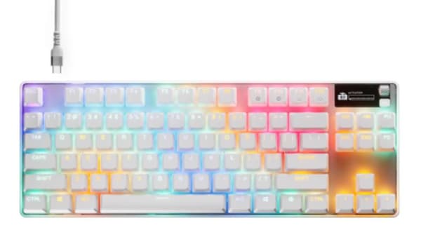 SteelSeries Apex Pro TKL Gen 3-tangentbord – vitt