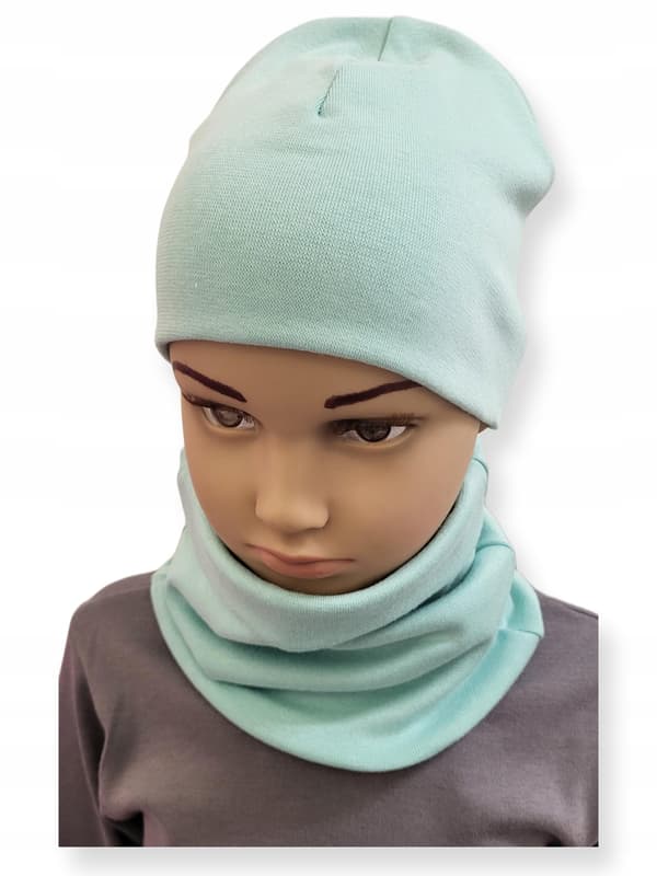 Set Hatt + Halsduk barnset storlek 52-56 dubbel mint