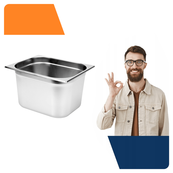 Gastronormbeholder 12,5L - GN1/2, H200M - rustfrit stål - YG-00265