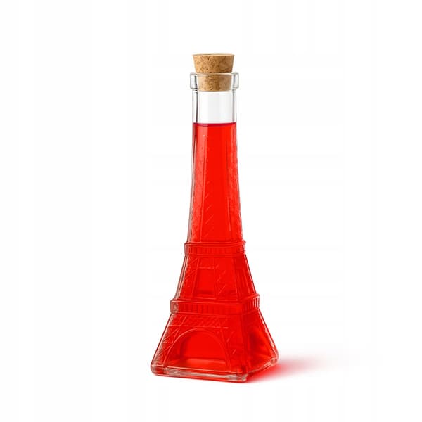 5x Paris Tower glasflaska 200ml för alkohol vin bröllopspresent