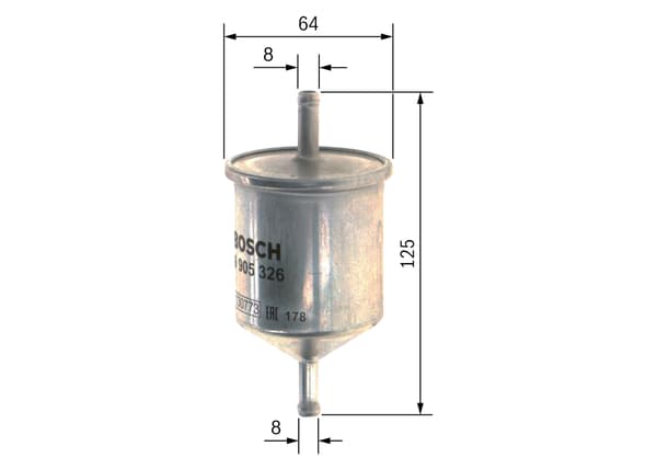 BRÄNSLEFILTER 0450905326 BOSCH