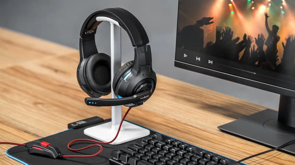 Gaminghörlurar för spelare, RGB-mikrofon, Rebel