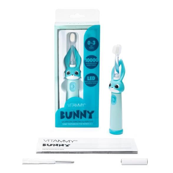 Sonic tandbørste VITAMMY Bunny til børn 0-3 år Lyseblå